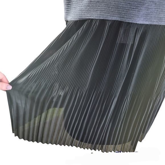 French Connection sleeveless Blouse size med black grey NWT‎ pleated sheer back - Picture 4 of 8